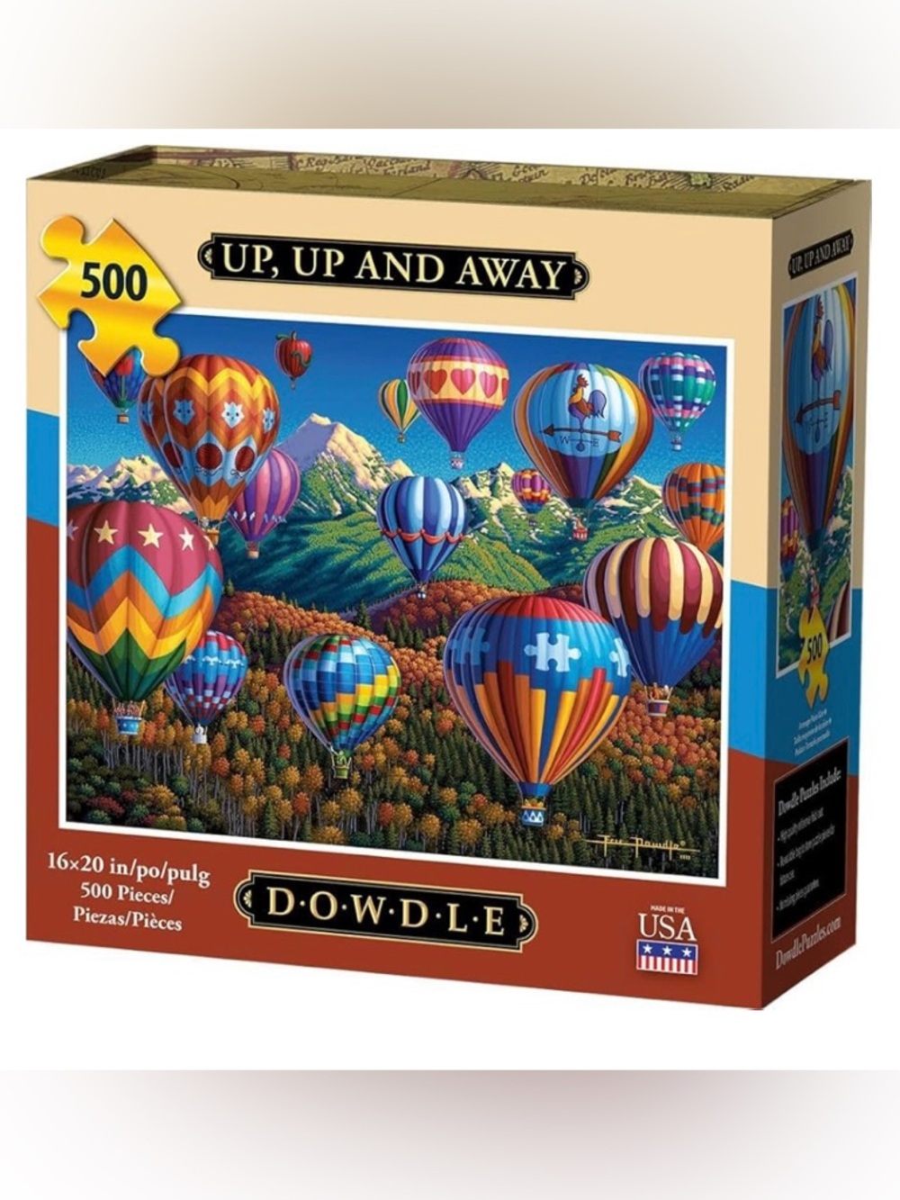 Dowdle UP, UP AND AWAY DOWDLE Hot Air Balloon Puzzle / 500 Piece